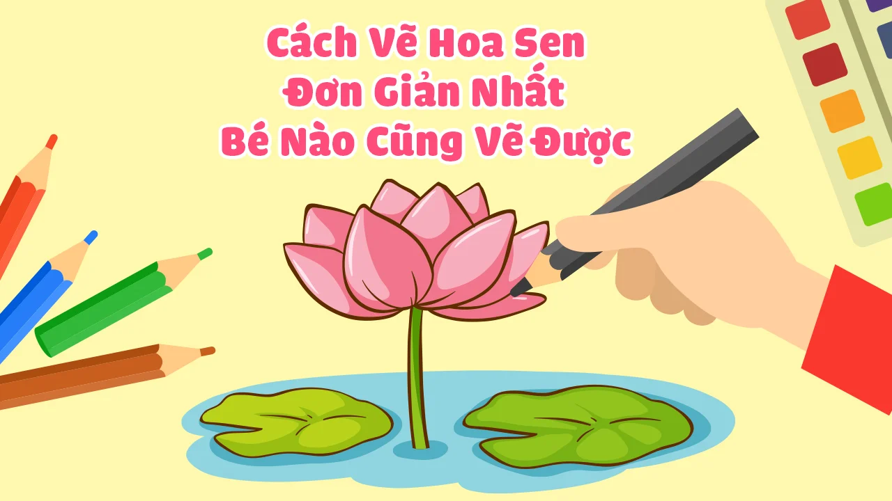 Cách vẽ hoa sen đẹp nhất với các bước đơn giản