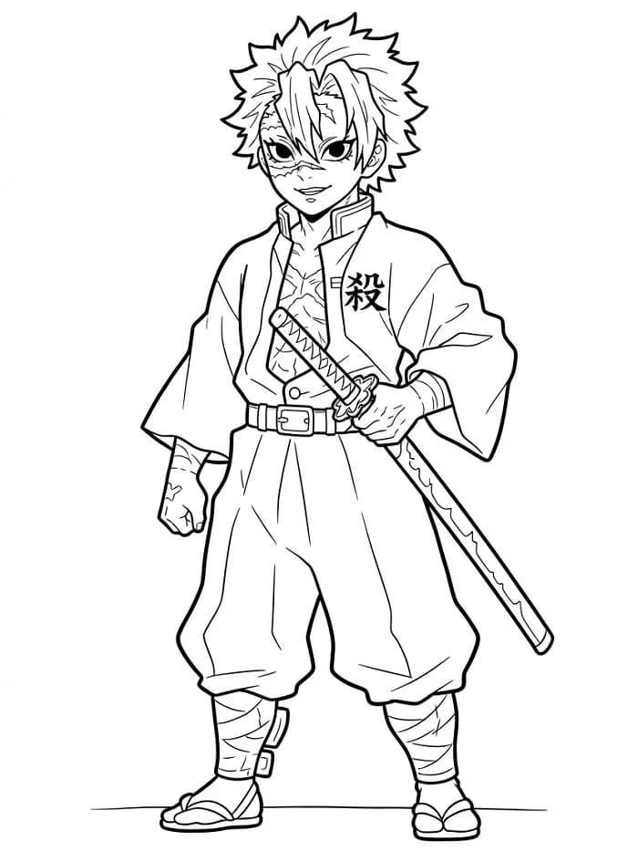 Tô Màu Sanemi Shinazugawa