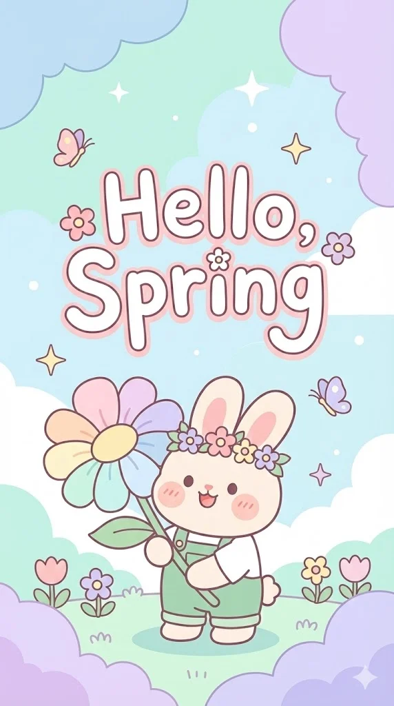 Xu hướng hình nền cute 2026 nổi bật với pastel neon, icon dễ thương, mang năng lượng tươi mới mỗi ngày (2)